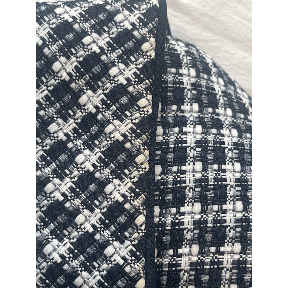 00779 Evan Picone Petite Black Navy White Plaid Blazer Jacket 10P PreOwned - Picture 14 of 15
